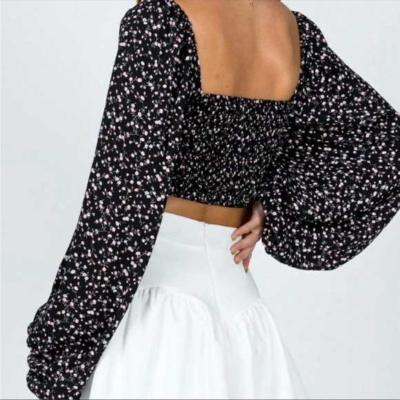 Princess Polly Maple Long Sleeve Top in Black NWT - Picture 2 of 9